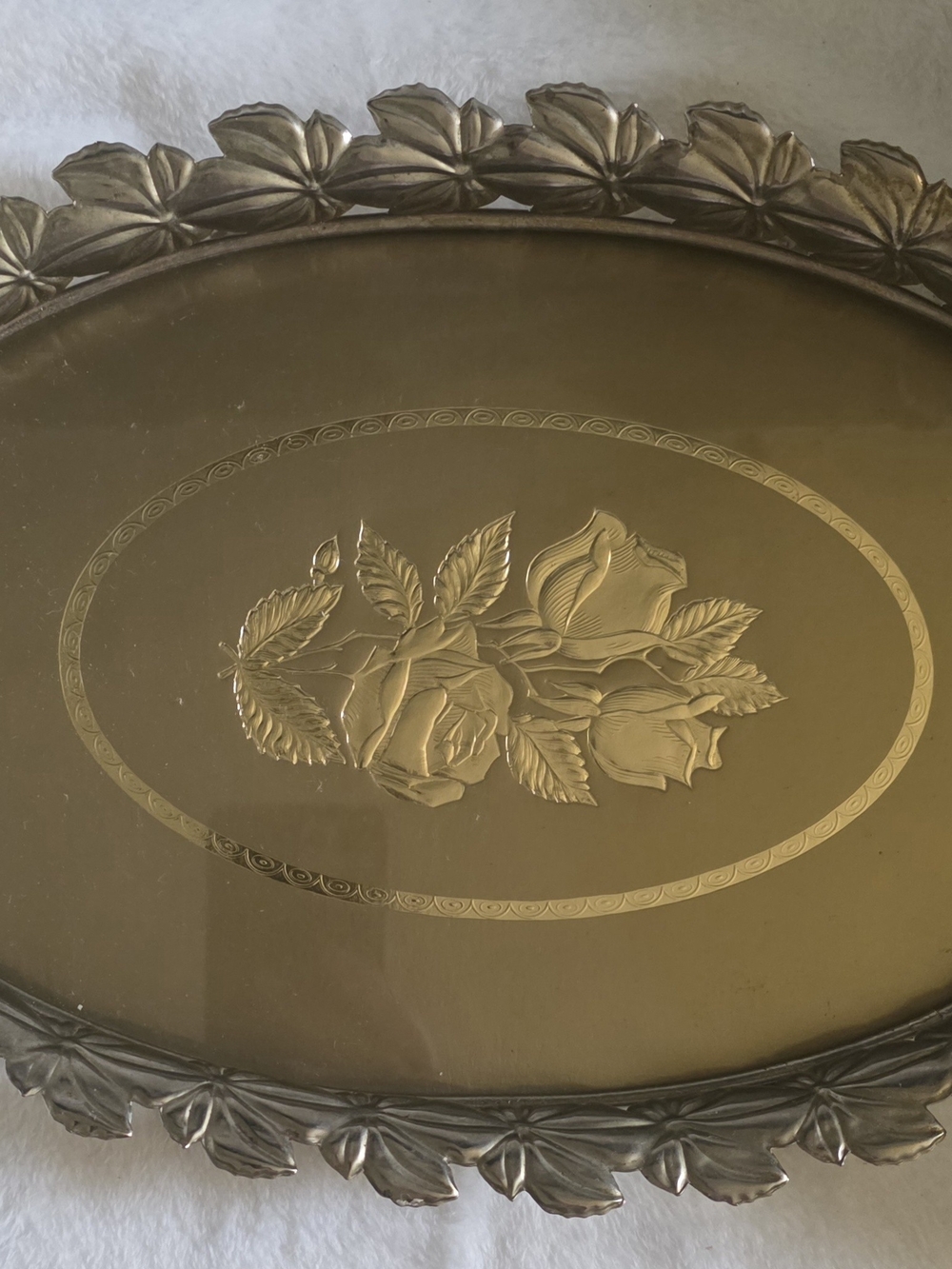 Vintage Hollywood Regency Gold Ormolu Vanity Dresser Tray - Mid-Century 1950s/60